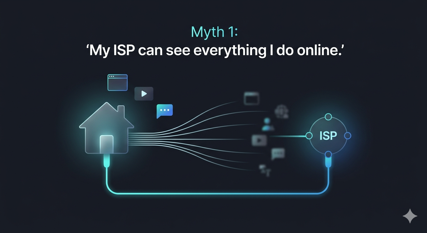 Myth 1 - My ISP can see everything I do online