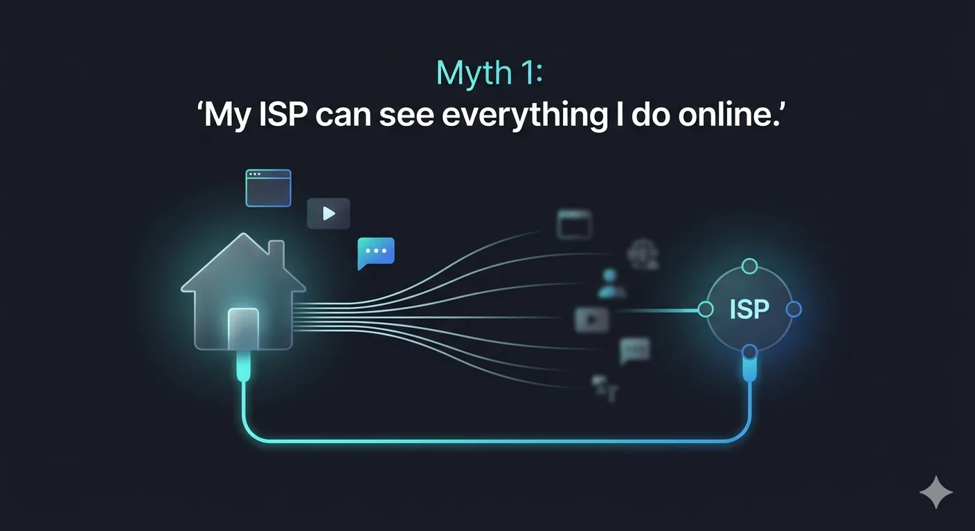 Myth 1 - My ISP can see everything I do online