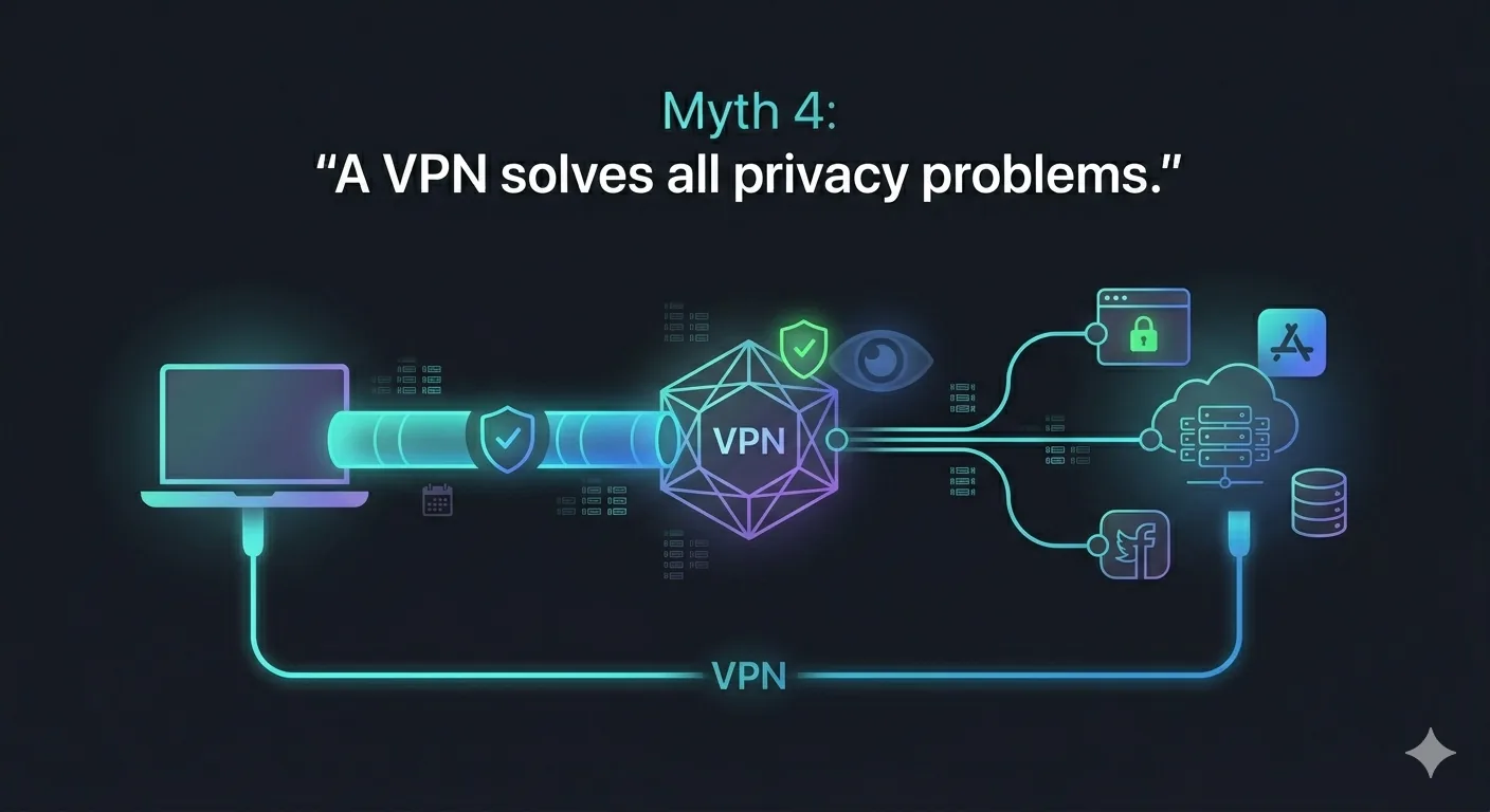 Myth 4 - A VPN solves all privacy problems
